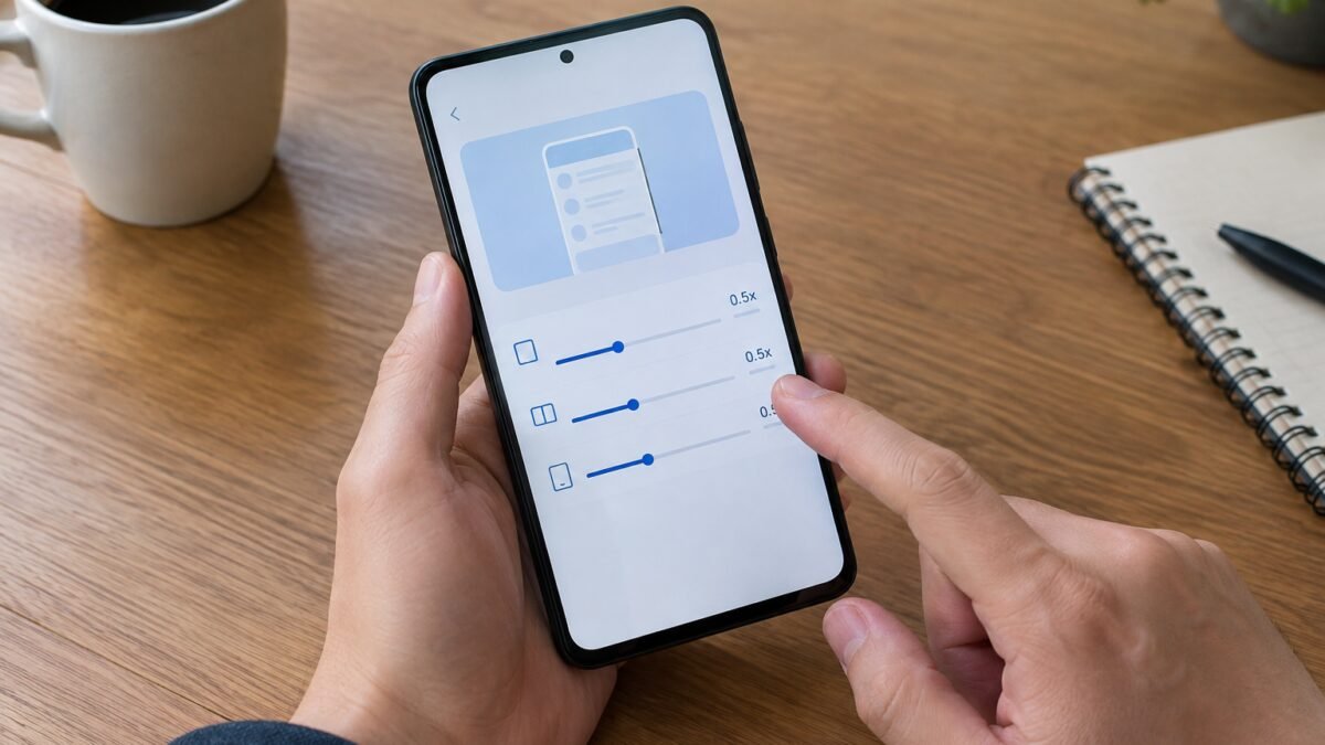 Ajustes de animación de Android en un celular para hacer más ágiles las transiciones